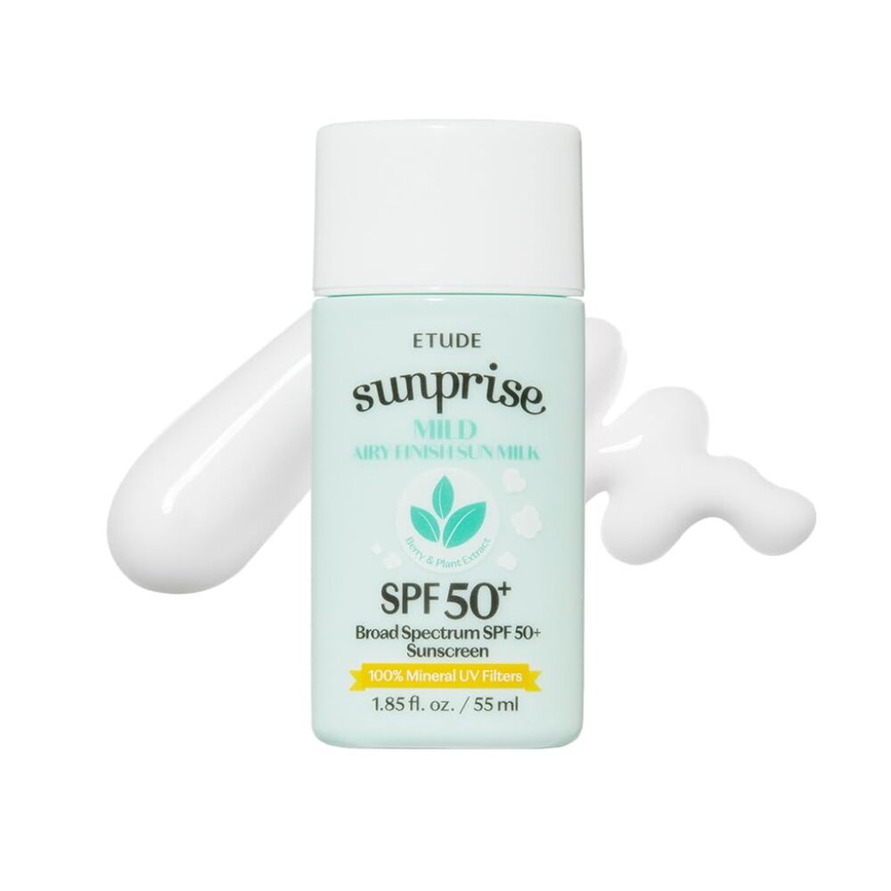 ETUDE Sunprise Sunscreen Mild Sun Milk SPF 50+ / PA++++ (55ml) | Sebum-free